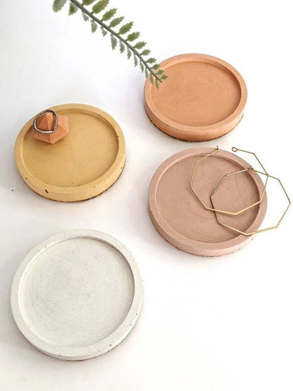 Handmade White Ceramic Bubble Coasters – Minimalist Boho Home Decor, Heat-Resistant Drink Coasters