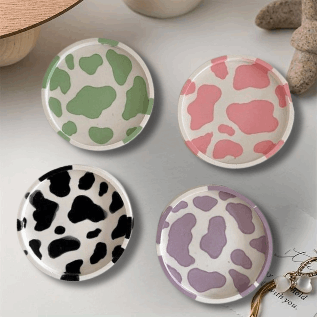 Handmade White Ceramic Bubble Coasters – Minimalist Boho Home Decor, Heat-Resistant Drink Coasters