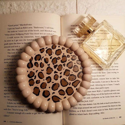 Hand made animal print coaster